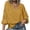#H-Yellow, variant on ZHYou Blouses for Women V Neck Pullover Lace Hollow 3/4 Sleeve Tops Summer Fall Business Casual Shirts,Black,Size L