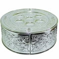 thumbnail image 1 of Majestic Giftware SPTF11052 Passover 3 Tier Silver Plated Seder Plate, 14 by 7-Inch, 1 of 3