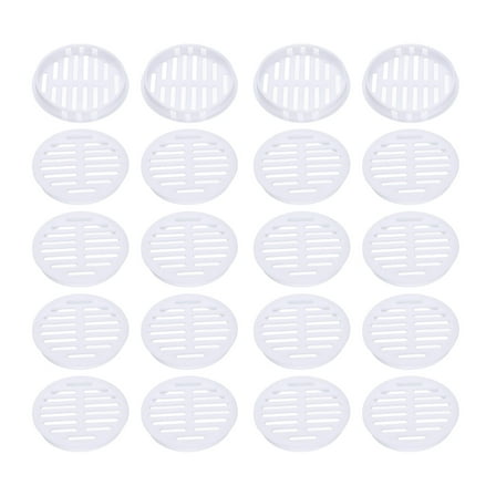Uxcell 20Pcs 80mm/3.1in Air Vents Circular Soffit Vents, White Soffit Vent Cover