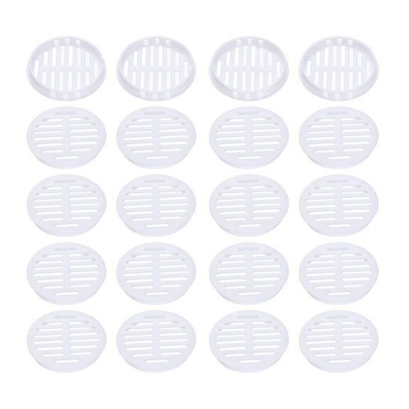 Uxcell 20Pcs 80mm/3.1in Air Vents Circular Soffit Vents, White Soffit Vent Cover
