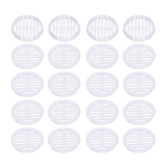 Uxcell 20 Pcs 80mm/3.1 Po Évents Circulaires pour Canapé, Couverture d'Évent Blanche pour Canapé