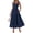 Dark Sea Blue, variant on Women's Spring Boho Spaghetti Strap Dress Casual Sleeveless Smocked A Line Beach Sundress Long Maxi Dresses