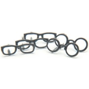 Eyelet Outlet Shape Brads 12/Pkg-Black Glasses