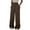 Brown-03, variant on REALiKUN Women's Wrap Front Wide Leg Long Pants Elastic Waist Solid Loose Trousers