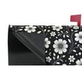 thumbnail image 4 of Retro White and Black Flowers Mailbox Cover Magnetic Standard Size Post Box Cover Wraps Home Garden Decor 18" X 21", 4 of 7
