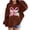Coffee, variant on Hooded Sweatshirt for Girls Bow Second Grade Graphic Long Sleeve Pullover Top Fall Cute Back to School Casual Sweatshirt
