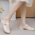 thumbnail image 6 of Women’s Covered Toe Clogs, Slip On Ventilated Mid Heel Non Slip Casual Shoes, 6 of 10