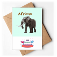thumbnail image 1 of Mamut africano Tarjetas de cumpleaños en sobres en blanco, 1 of 4
