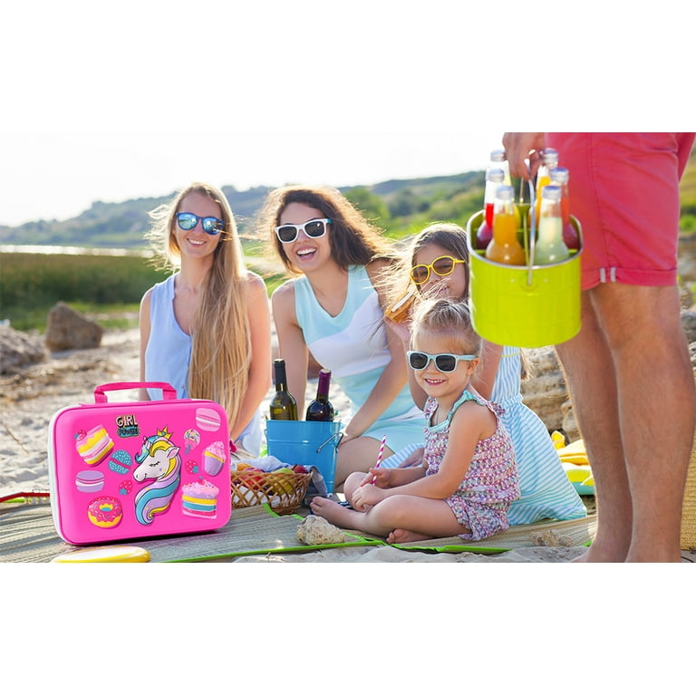bdbkywy unicorn lunch bag lunch box set - insulated lunch bag with 4  compartment bento box ice pack water bottle silicon cap spoon sa