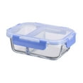 thumbnail image 2 of Rectangle 2 DIVIDERS glass food storage with PP divider lid & cool lock, 2 of 4