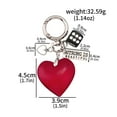 thumbnail image 4 of Korea Y2K Red Heart Shaped Fashion Dice Glass Crystal Keychain Phone Valentine's Day Gifts Backpack Keyring Accessories, 4 of 7