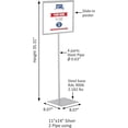 thumbnail image 3 of M&T Displays Floor Standing Sign Holder 11x14 Inches Gray Landscape Double Sided Menu Poster Display Flat Base For Restaurant Cafe Hotel School Hospital, 3 of 8