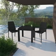 thumbnail image 2 of LeisureMod Kent Modern Outdoor Stackable Dining Armchair In Black, 2 of 10