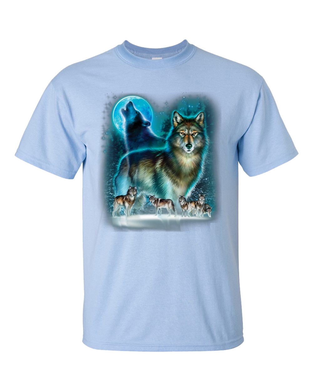Camiseta Wolf Moon Silhouette Lobos en el Bosque Escénico Salvaje Aullando Wolverine - Imagen 11 de 22