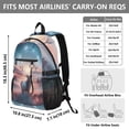 thumbnail image 3 of JIALIOU 14" Laptop Backpack Waterproof Airline Approved Stylish Casual Daypack for Travel Business College Work, Elk under Night Sky, 3 of 8