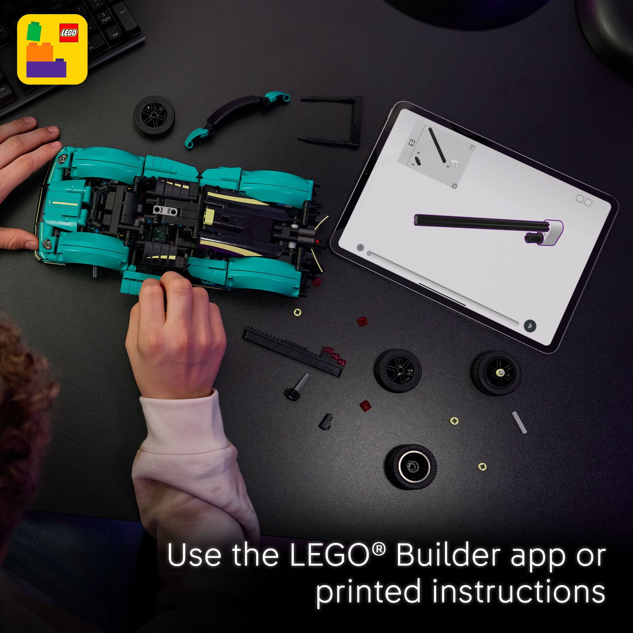 LEGO Technic Aston Martin Valkyrie Toy Car - Kids Model Kit Toy for Boys and Girls, Ages 9+ - Vehicle Building Set for Pretend Play & STEM Learning - Sports Car Gift Idea for Birthdays - 42208