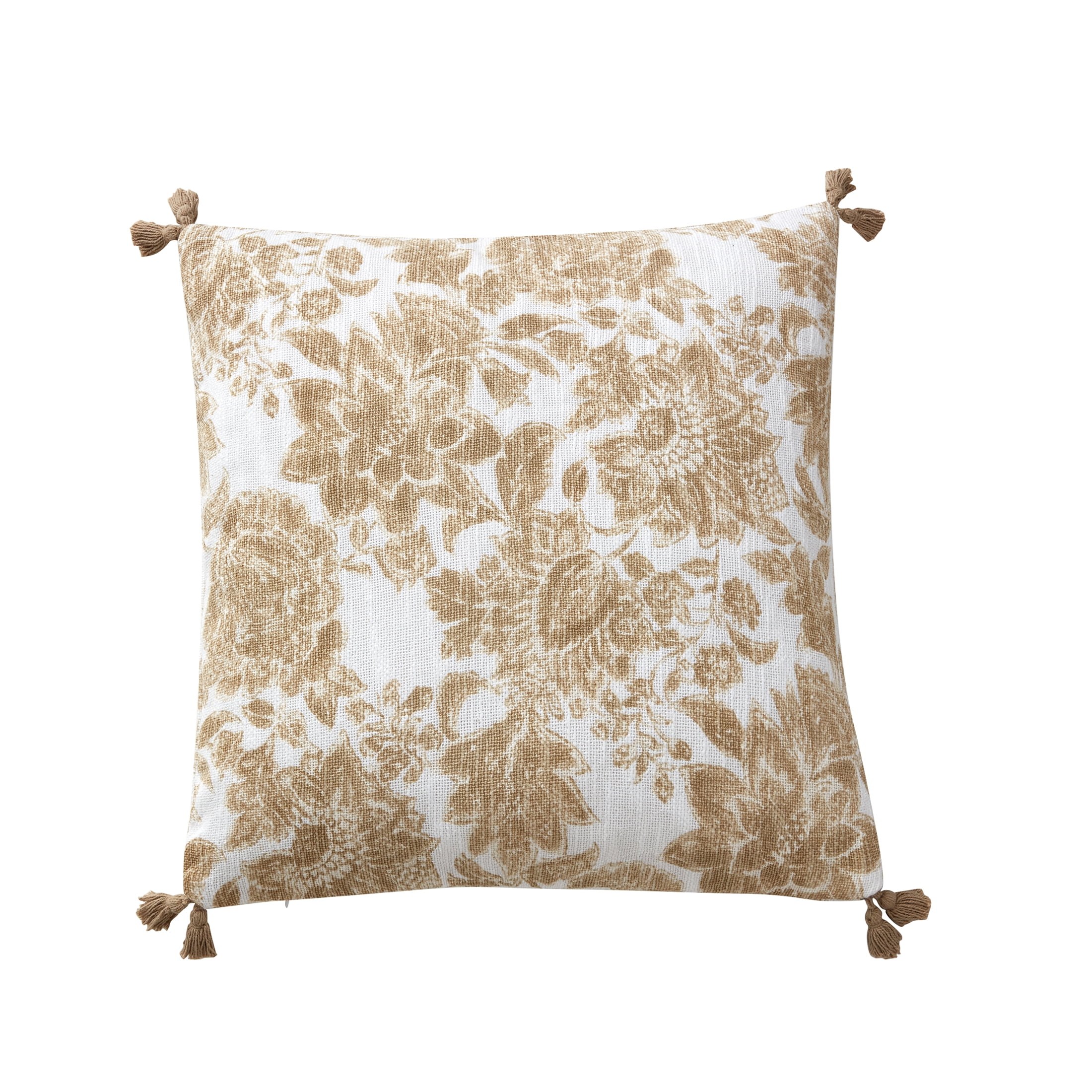 X4 Black with Gold Floral Detail Cushion Covers 18x18" Extra Thick Material 