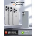 thumbnail image 5 of KOMI Designed for iPhone 16 Case,Shockproof Liquid Silicone Protective Phone Case with Soft Anti-Scratch Microfiber Lining Ultra Slim Drop Protection Phone Cover 6.1 inch Blue Gray, 5 of 5
