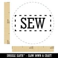 thumbnail image 2 of Sew Sewing Fun Text Self-Inking Rubber Stamp Ink Stamper - Yellow Ink - Mini 1/2 Inch, 2 of 7