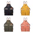 thumbnail image 3 of TRABAJO Delantal de carpintería Taller de lona BIB con bolsillos BBQ BBQ Cocina Pintura de peluquería Bar Protectores delantales Baberos Elenxs HA047843-01, 3 of 7