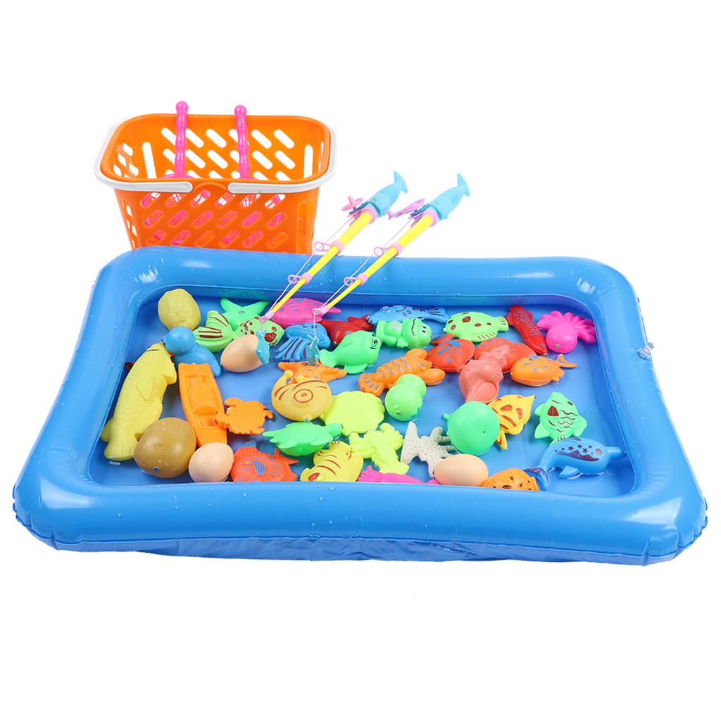 48pcs Bath Toys For Kids Fishing Toys Floating Fishing Game