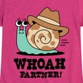 thumbnail image 3 of Instant Message - Whoah Partner Snail - Toddler & Youth Girls Short Sleeve Graphic T-Shirt, 3 of 6