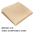 thumbnail image 3 of Champagne Gold Formal Wedding Pocket Square Handkerchief for Men Banquet Suit Dress Accessory Silk Style Decorative Linen, 3 of 5