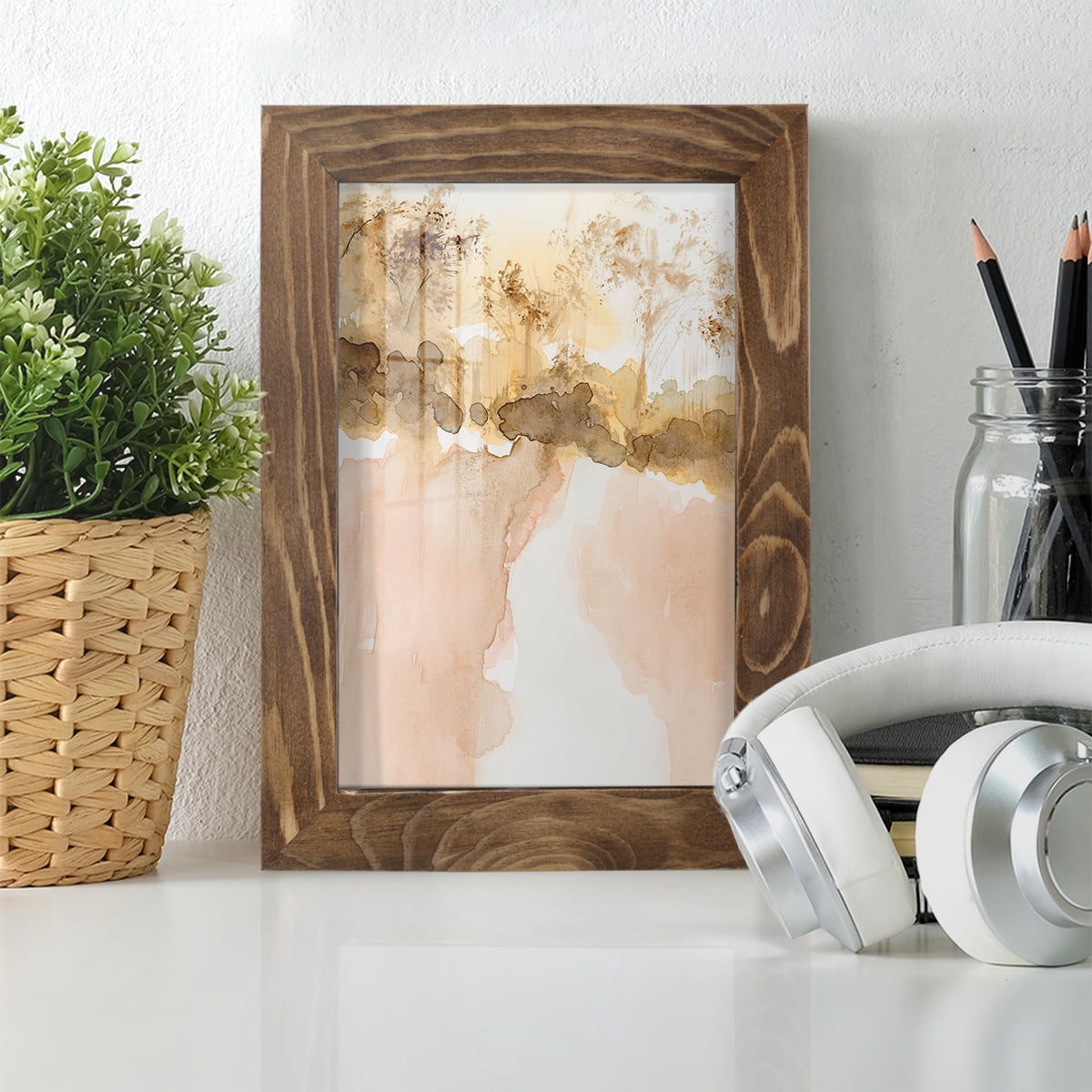 Sun Kissed Earth I - Framed Print w/glass - Walnut