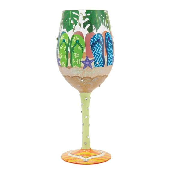 Lolita Stuck in the Sand Hand Painted Wine Glass 15oz