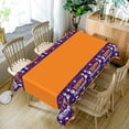 thumbnail image 2 of Duangreer Orange Halloween Rectangle Tablecloth, Pumpkin Wizard Ghost Print Waterproof Wrinkle Resistant Table Cover for Home Decor Party Decorations, 60 x 102 Inch, 2 of 6