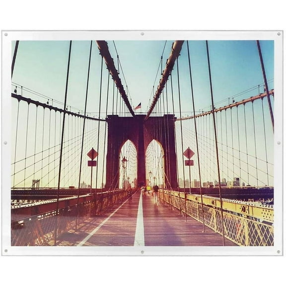 Isaac Jacobs 16x20 Wall-Mountable Clear Acrylic Picture Frame, Magnetic Photo Frame, Made for Gallery Display, Wall Space, Wall Décor, Art, Home or Office