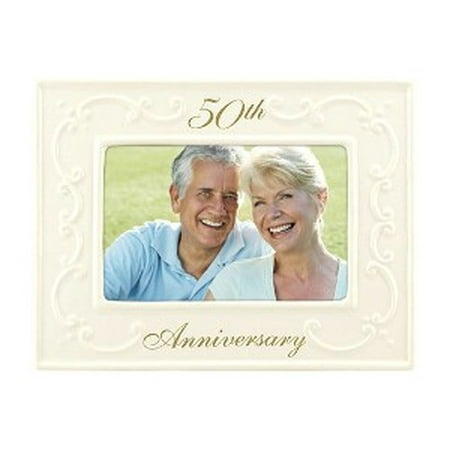 50th Wedding Anniversary Photo Frames - 4x6 50th Anniversary Ceramic PICTURE FRAME