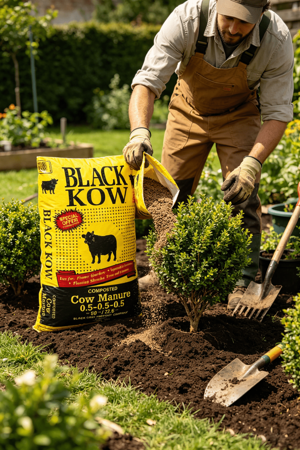 Wjsp Composted Cow Manure 35 lb Bag Organic Fertilizer for Houseplants Tomato Vegetables Flowers