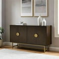 thumbnail image 2 of Pemberley Row Particle Board Dark Brown Sideboard Rectangular Adjustable Shelving 54"W Unassembled, 2 of 17