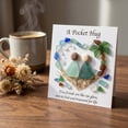 thumbnail image 3 of MMJ Friendship Sea Glass Pocket Card Acrylic Hug Keepsake for Best Friend Gift Valentine, 3 of 7