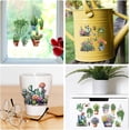 thumbnail image 7 of 12 Sheets 12 Style PVC Stickers Heat Transfer Film for Window Decoration Cactus 140x140mm 1 sheet/style, 7 of 7