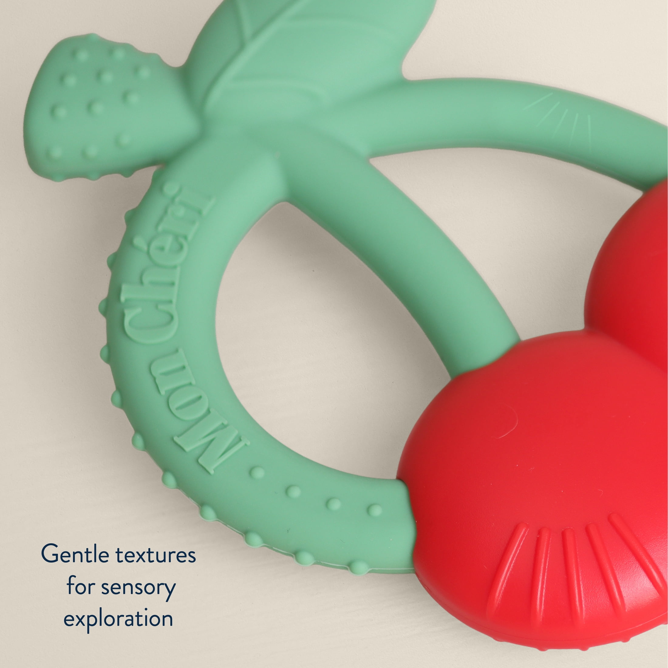 Bitzy Shake™ Cherries silicone teether with rattle