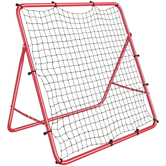 Soozier 5 Angles Adjustable Soccer Rebounder Net, Red