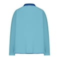 thumbnail image 5 of GEWSEY Sweatshirt for Women Oversized Fuzzy Fleece Jacket Color Block Button Long Sleeve Pullover Sherpa Sweatshirts Tops (Sky Blue, S), 5 of 6