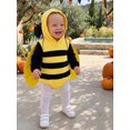 thumbnail image 5 of Cjfdfy Newborn Baby Boy Girl Halloween Insect Costume LadyBug Bee Long Sleeve Hooded Stripes Dots Romper With Wings Infant Cute Halloween Animal Costume Fall Winter Outfit, 5 of 9