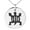Silver, variant on Stainless Steel Aztec Adaptability Rune Engraved Small Medallion Circle Charm Pendant Necklace