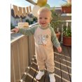 thumbnail image 5 of RUINIXCW Baby Boys First Birthday Romper Adorable Long Sleeve Round Neck Jumpsuit, 5 of 8