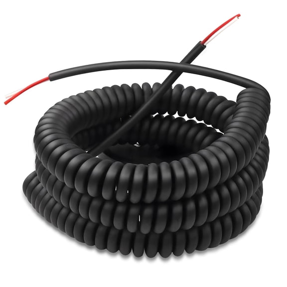 4-20-2 Coil Cord，20/2 Wire Coiled Extension Cord, 2 Wire Retractable 20 Foot Extended$$
