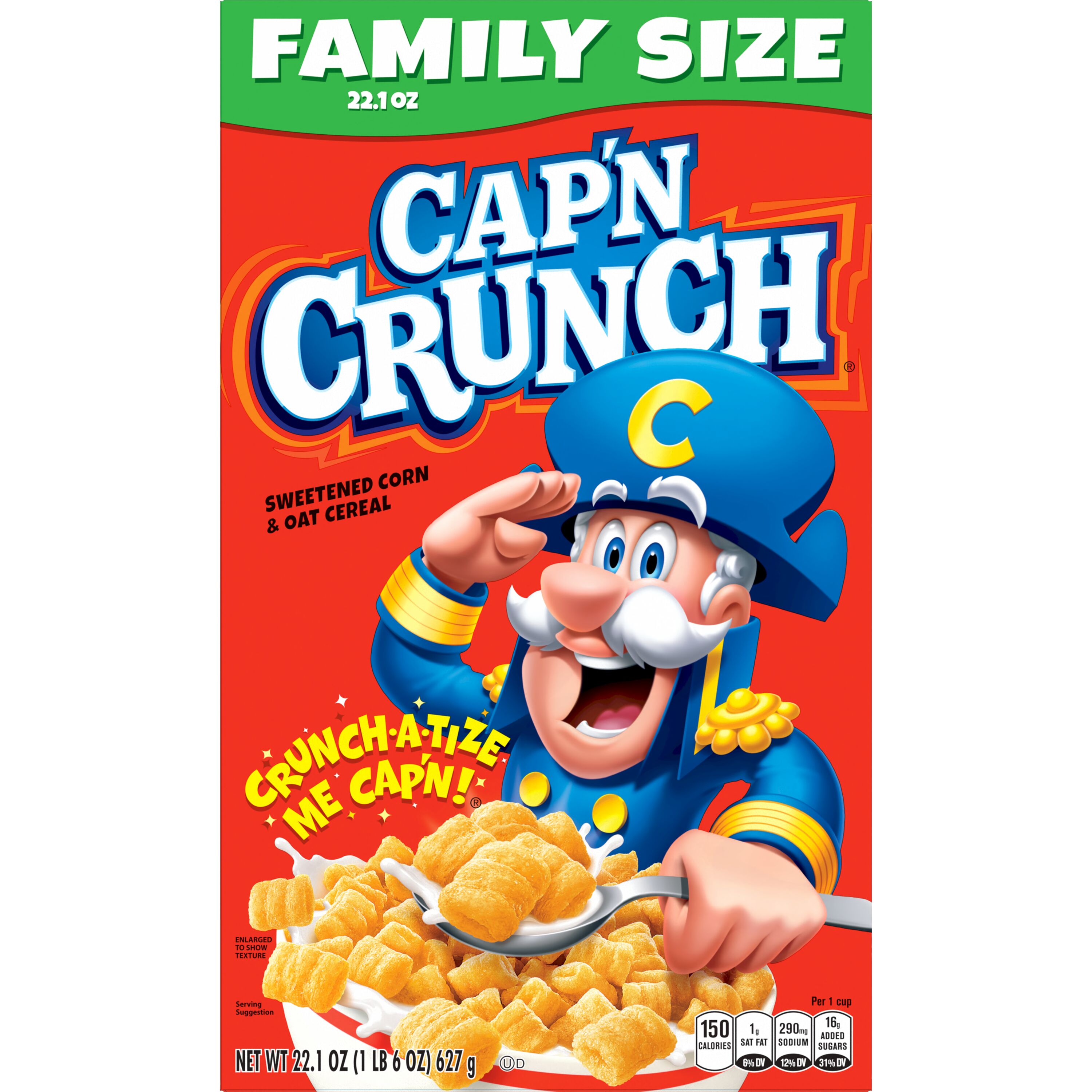 Cap'n Crunch Sweetened Corn & Oat Cereal, 22.1oz, (Single Pack) - image 3 of 10