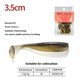 thumbnail image 2 of 15Pcs 35mm 0.3g Artificial PVC Lure Baits Smooth T-Tail Soft Fishing Lures - Orange White, 2 of 5