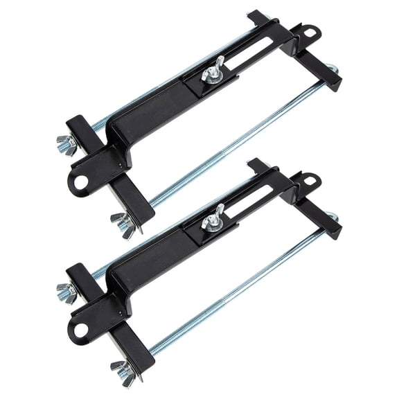 FRCOLOR 2pcs Car Battery Support Brackets Universal Adjustable Battery Hold Downs Metal Battery Holders for Car Auto Battery Tie Down