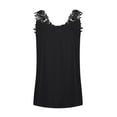 thumbnail image 4 of Kagetolytai Tank Top for Women Women's Tank Top Summer V Neck Strapless Casual Lace Tank Top T-Shirt Tops Women's Blouse Womens Tops Black M, 4 of 5