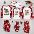 thumbnail image 2 of Lazy Sloth Christmas Holiday Family Pajamas, Matching Pajama Set For Family And Dog, White And Red, 2 of 7
