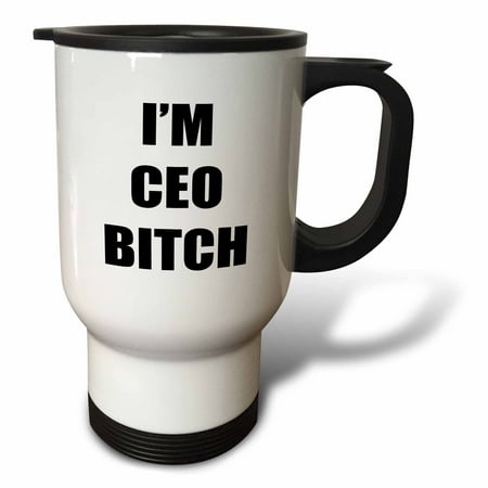 

3dRose IM CEO BITCH Travel Mug 14oz Stainless Steel