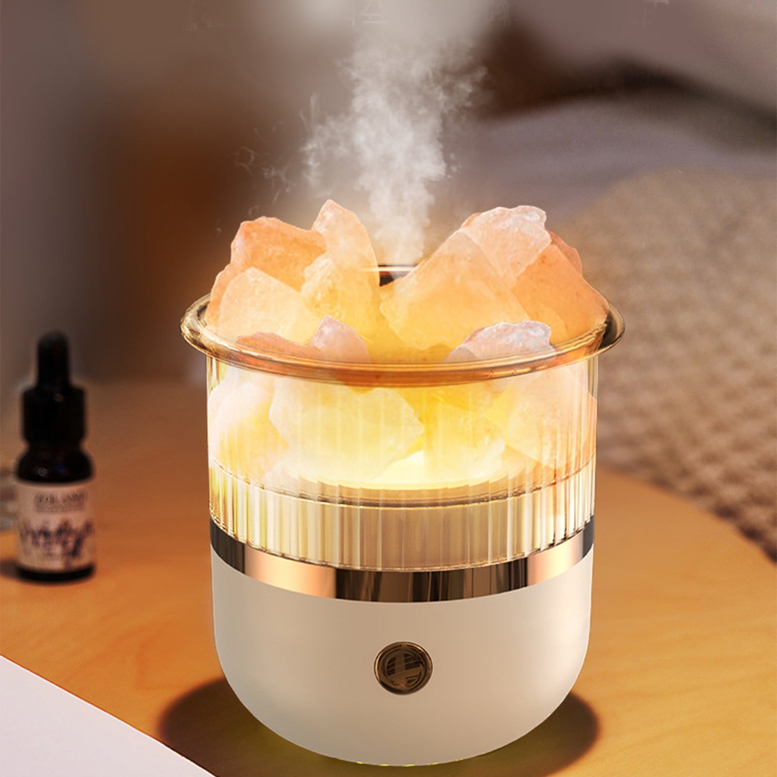 Dengmore Portable Humidifier Crystal Humidifier USB Essential Oil Diffuser With LED Light Small Humidifier For Home And Office for Bedroom Home Office Car Living Room